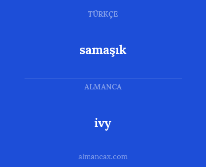 ivy - samaşık
