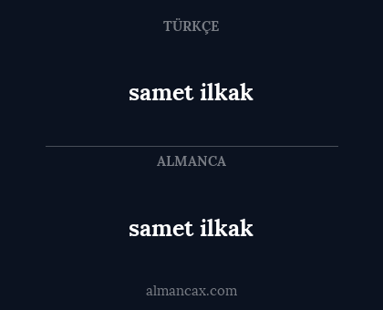 samet ilkak - samet ilkak