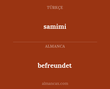 samimi - befreundet