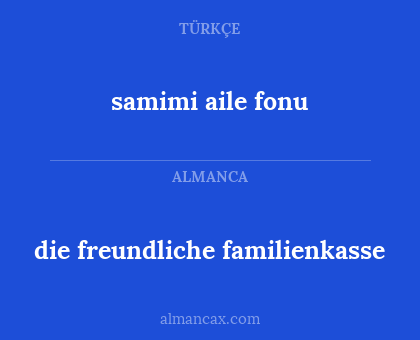 die freundliche familienkasse - samimi aile fonu