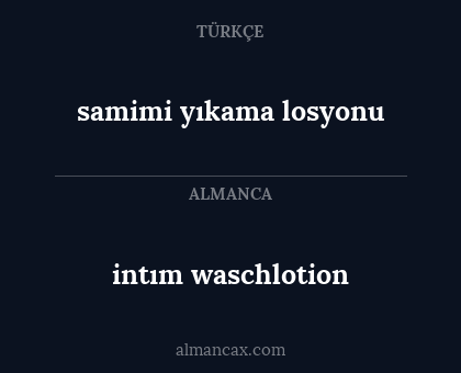 intım waschlotion - samimi yıkama losyonu