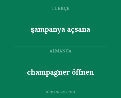 champagner öffnen - şampanya açsana
