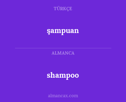 shampoo - şampuan