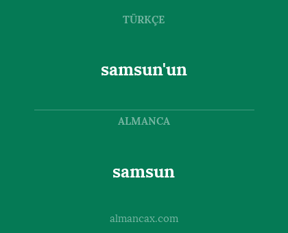 samsun - samsun'un