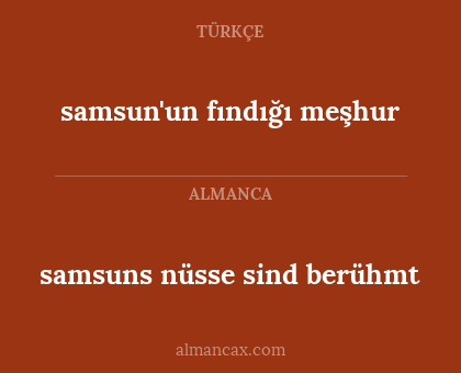 samsuns nüsse sind berühmt - samsun'un fındığı meşhur