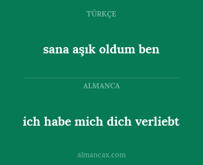 sana aşık oldum ben - ich habe mich dich verliebt