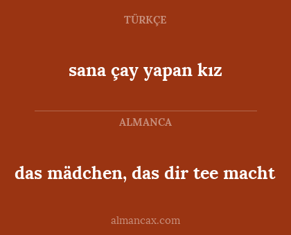 das mädchen, das dir tee macht - sana çay yapan kız
