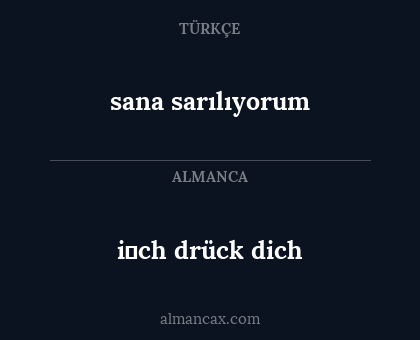 sana sarılıyorum - i̇ch drück dich