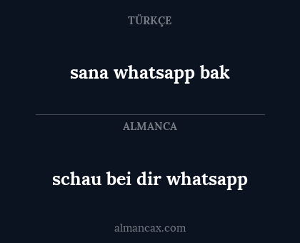 sana whatsapp bak - schau bei dir whatsapp
