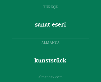 kunststück - sanat eseri