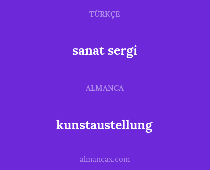 sanat sergi - kunstaustellung