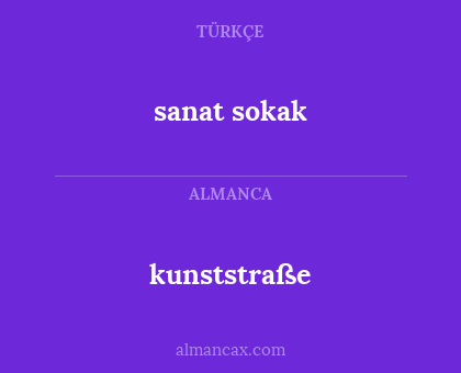 kunststraße - sanat sokak