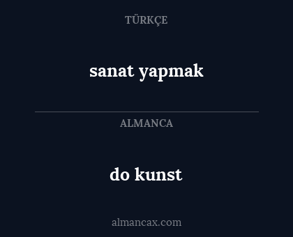 sanat yapmak - do kunst