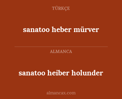 sanatoo heber mürver - sanatoo heiber holunder