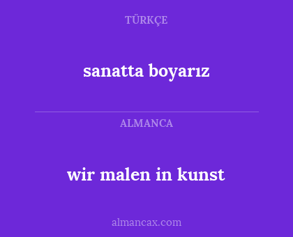sanatta boyarız - wir malen in kunst