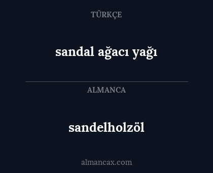 sandelholzöl - sandal ağacı yağı