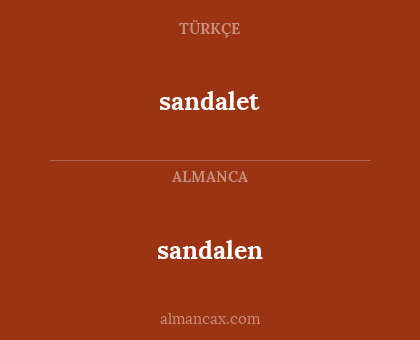 sandalet - sandalen
