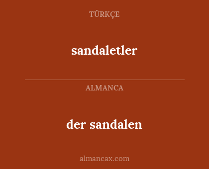 sandaletler - der sandalen