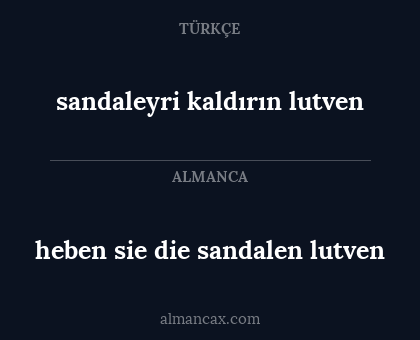 heben sie die sandalen lutven - sandaleyri kaldırın lutven