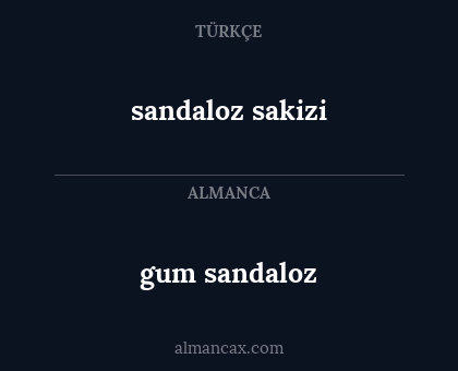 gum sandaloz - sandaloz sakizi