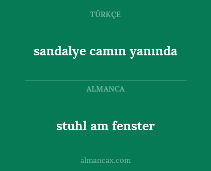 sandalye camın yanında - stuhl am fenster