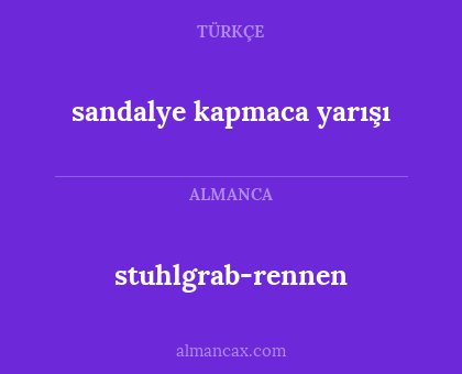 sandalye kapmaca yarışı - stuhlgrab-rennen