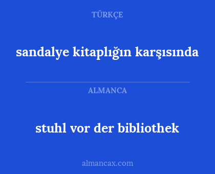 sandalye kitaplığın karşısında - stuhl vor der bibliothek