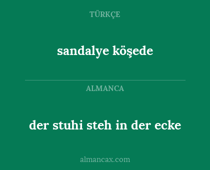 sandalye köşede - der stuhi steh in der ecke