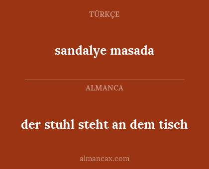 sandalye masada - der stuhl steht an dem tisch
