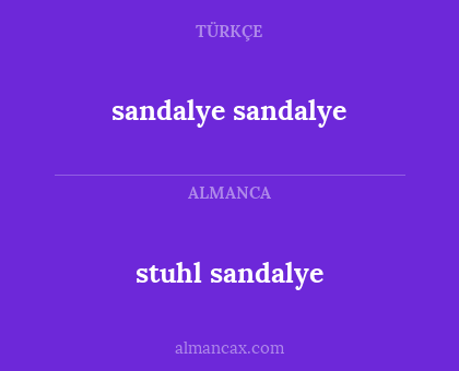 stuhl sandalye - sandalye sandalye