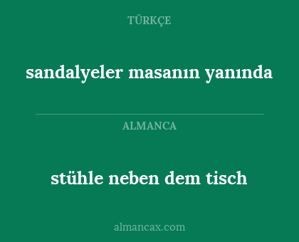 sandalyeler masanın yanında - stühle neben dem tisch