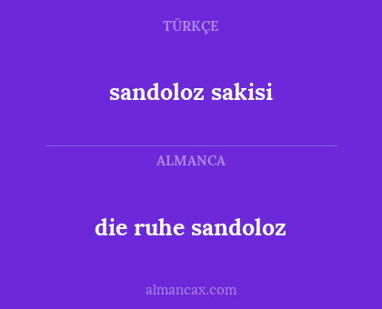 die ruhe sandoloz - sandoloz sakisi