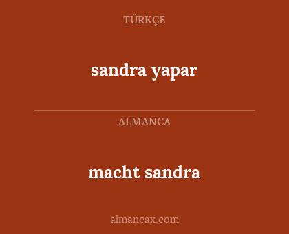 sandra yapar - macht sandra