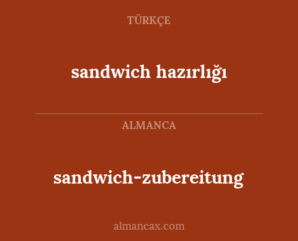 sandwich hazırlığı - sandwich-zubereitung