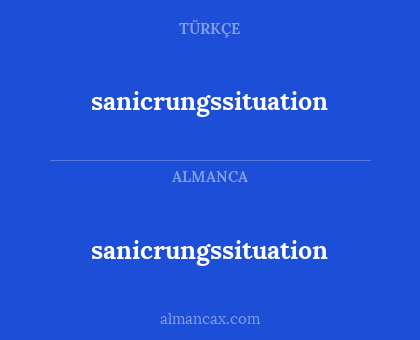 sanicrungssituation - sanicrungssituation