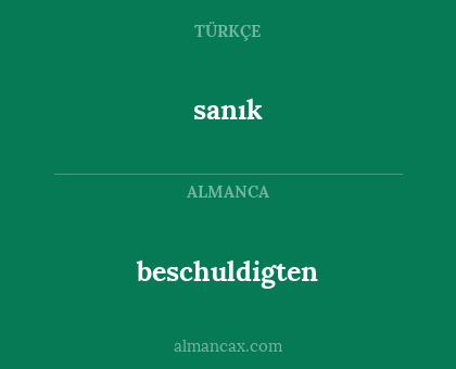 sanık - beschuldigten