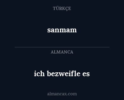 sanmam - ich bezweifle es
