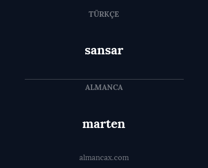 marten - sansar