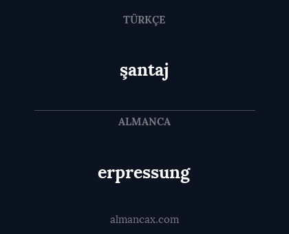 erpressung - şantaj
