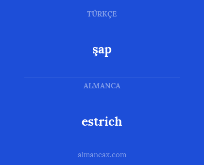 şap - estrich