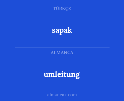 sapak - umleitung