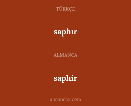 saphir - saphır