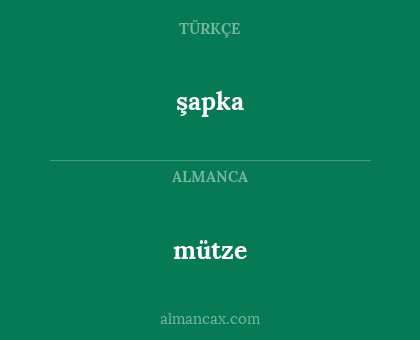 mütze - şapka