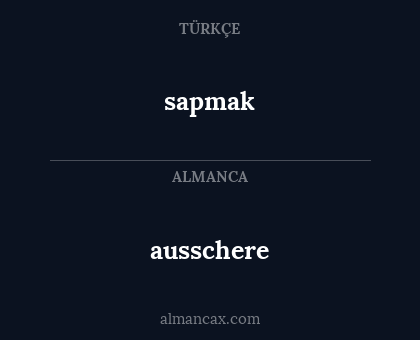 sapmak - ausschere