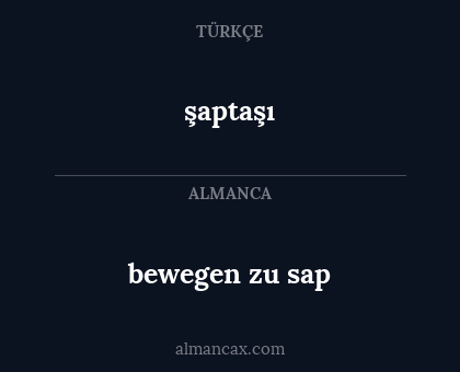 bewegen zu sap - şaptaşı