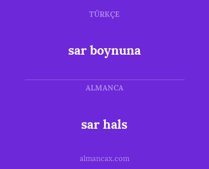 sar boynuna - sar hals