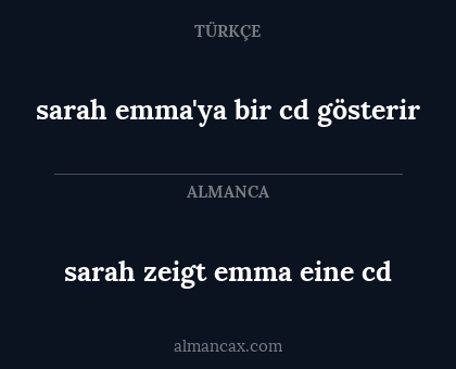 sarah emma'ya bir cd gösterir - sarah zeigt emma eine cd