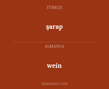 şarap - wein
