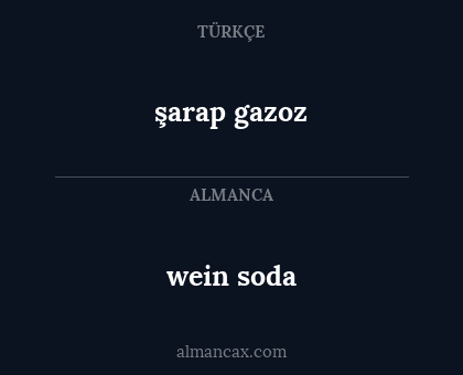 wein soda - şarap gazoz