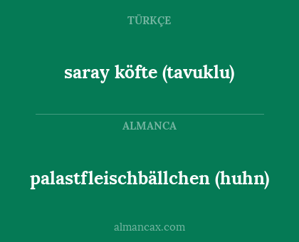 palastfleischbällchen (huhn) - saray köfte (tavuklu)